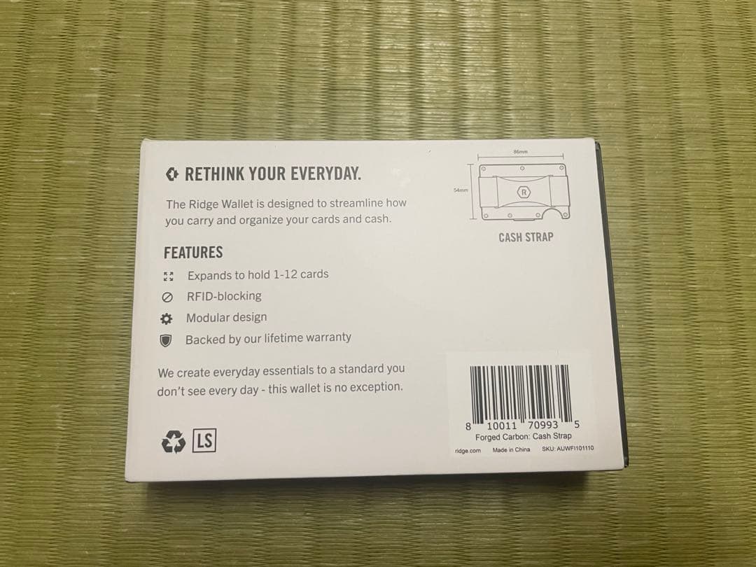 小物 the RIDGE Forged Carbon Cash Strap