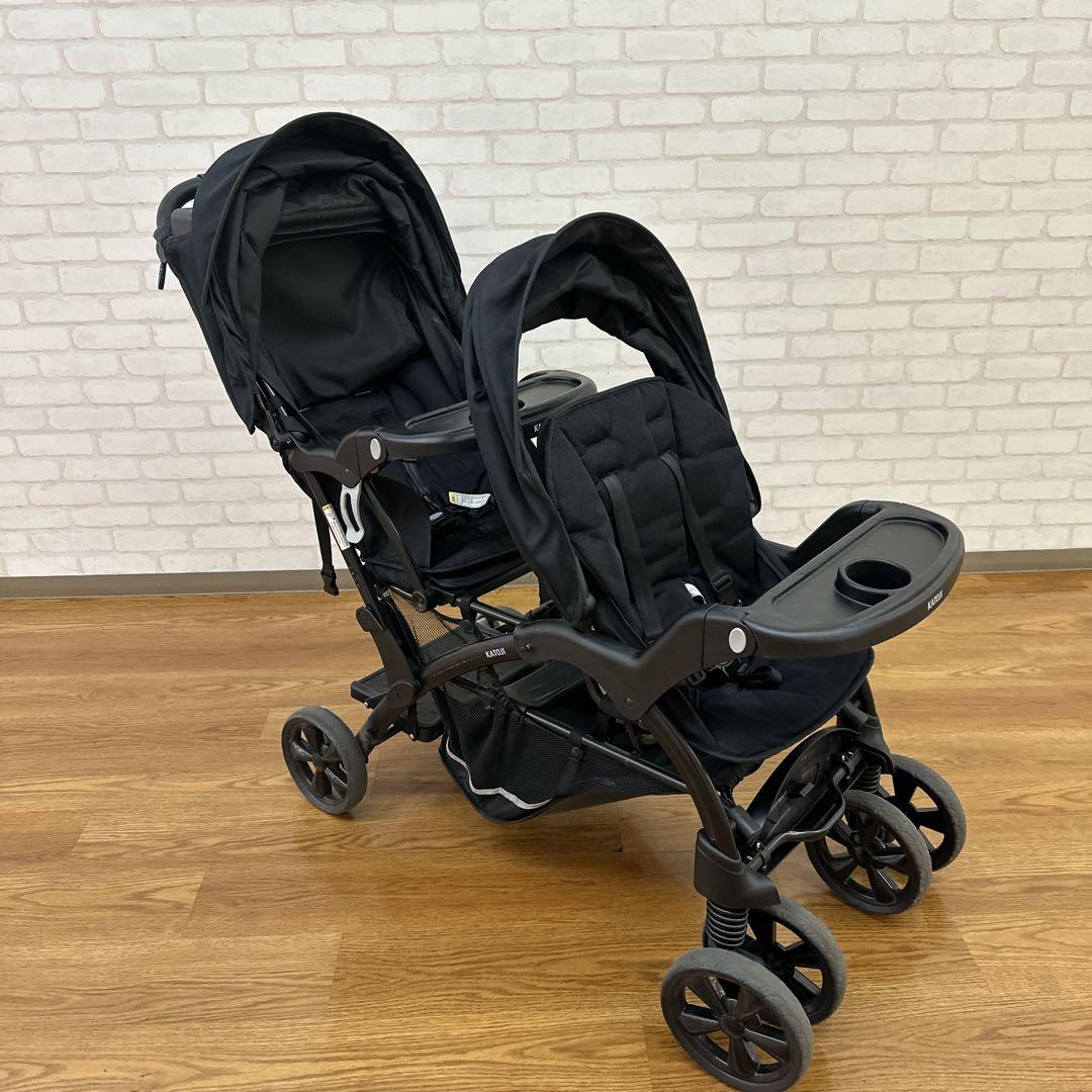 KATOJI 二人でゴーDX ブラック 2人乗りベビーカー