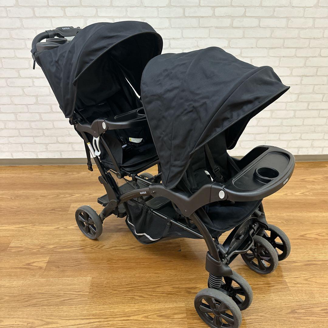 KATOJI 二人でゴーDX ブラック 2人乗りベビーカー