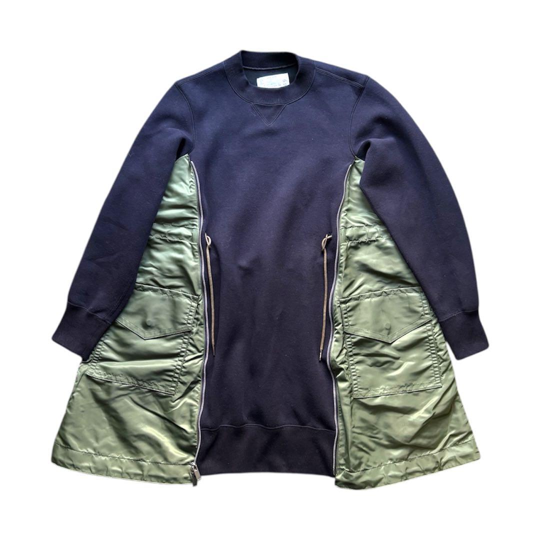 ワンピース sacai 20AW Sponge Sweat MA-1 Dress