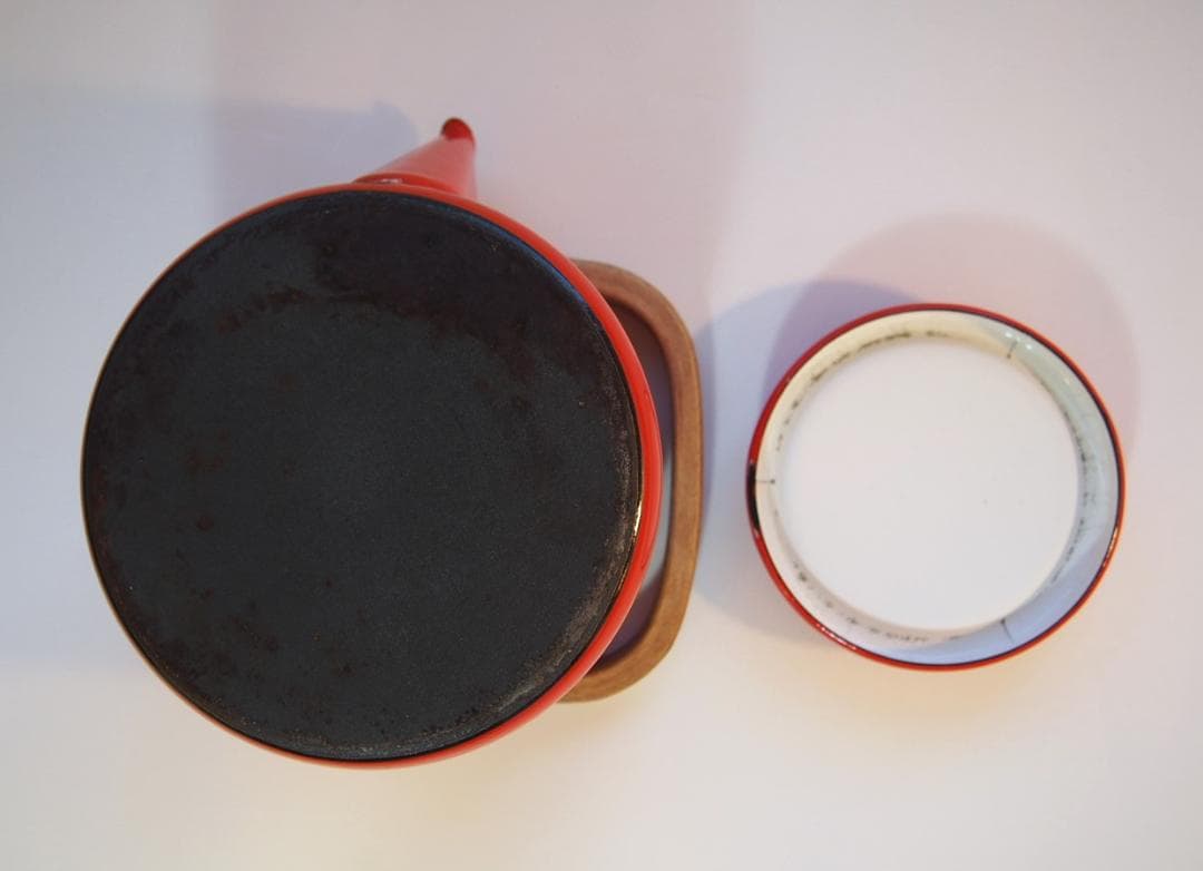 綺麗な赤★FINELホーローケトルHeikkiOrvolaフィネルヴィンテージ