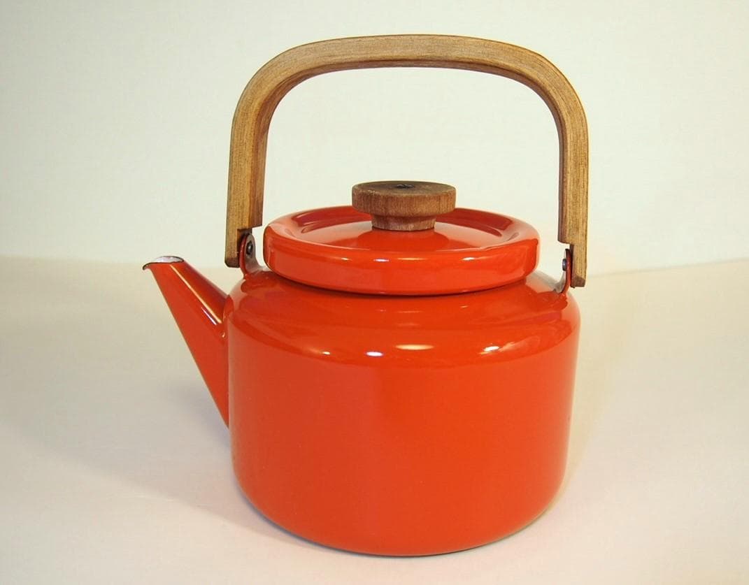 綺麗な赤★FINELホーローケトルHeikkiOrvolaフィネルヴィンテージ