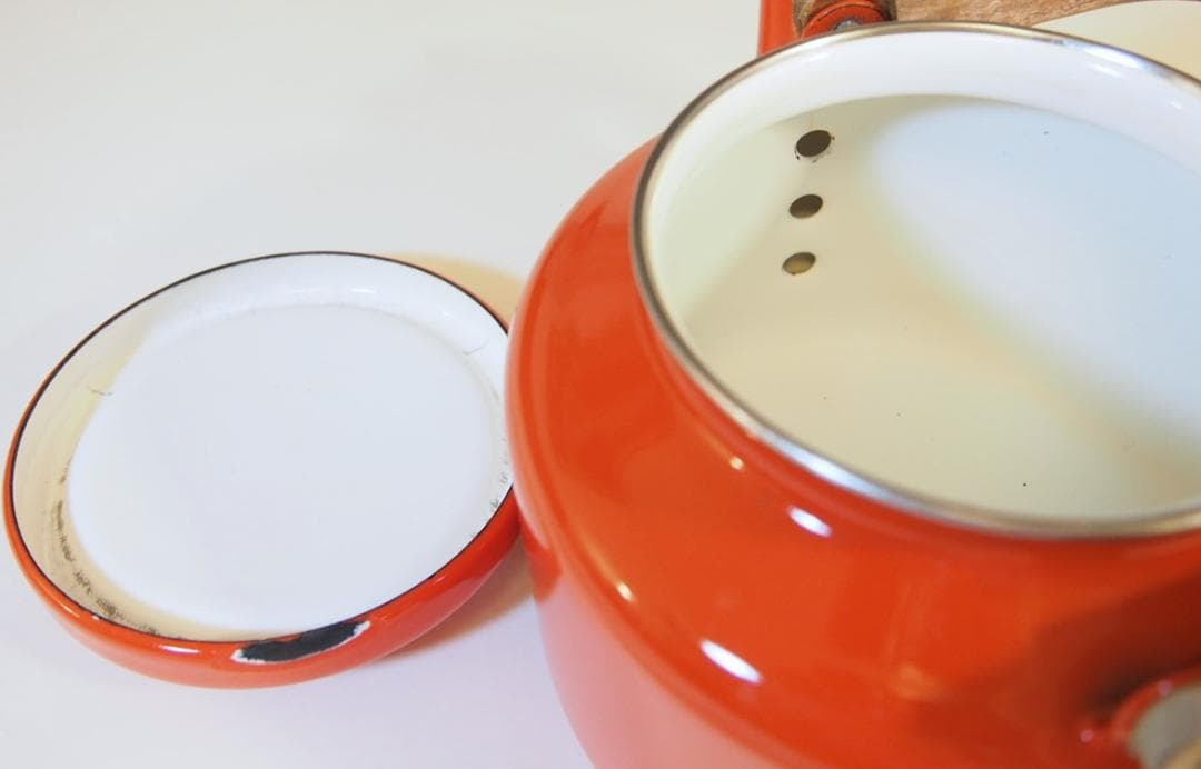 綺麗な赤★FINELホーローケトルHeikkiOrvolaフィネルヴィンテージ