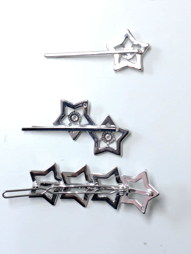 Swarovski スワロフスキー　星形クリスタルヘアピン 3個セット　試着のみ