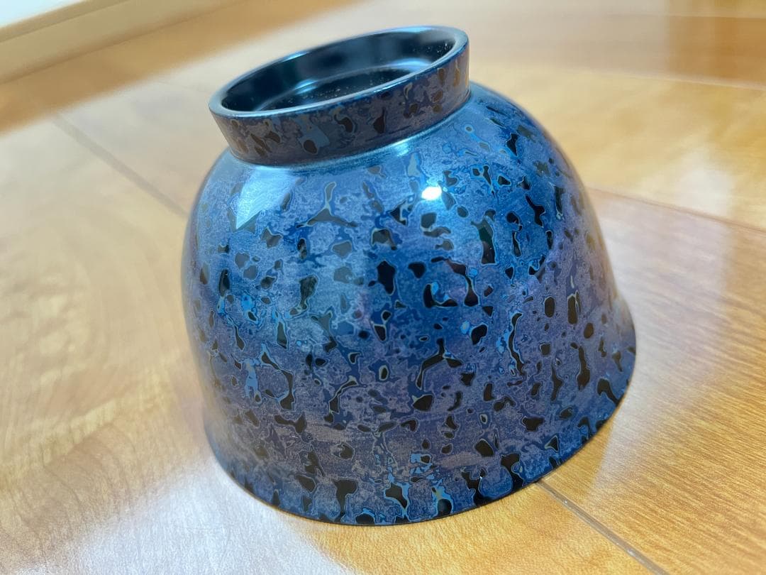 【最終価格】津軽塗 お椀 箱付き ロイヤルブルー 変わり塗り【希少・新品】