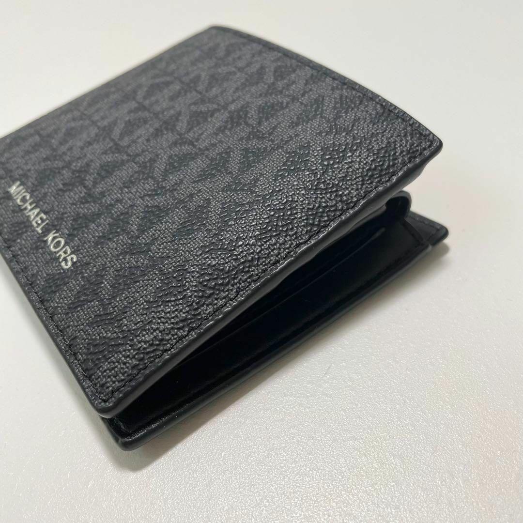 マイケルコース 折り財布 ウォレット 二つ折り シグネチャー メンズ ブラック