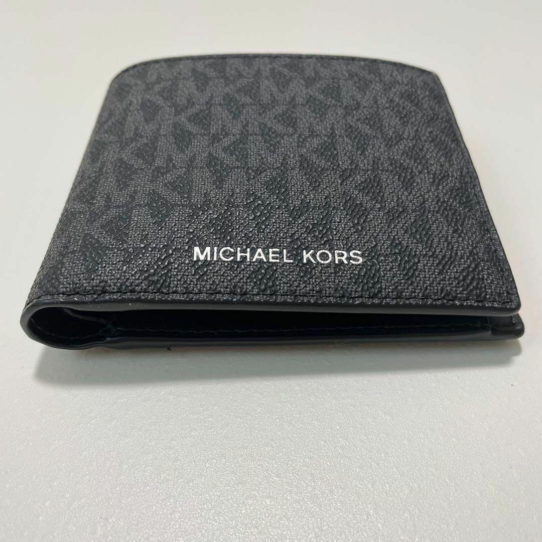 マイケルコース 折り財布 ウォレット 二つ折り シグネチャー メンズ ブラック
