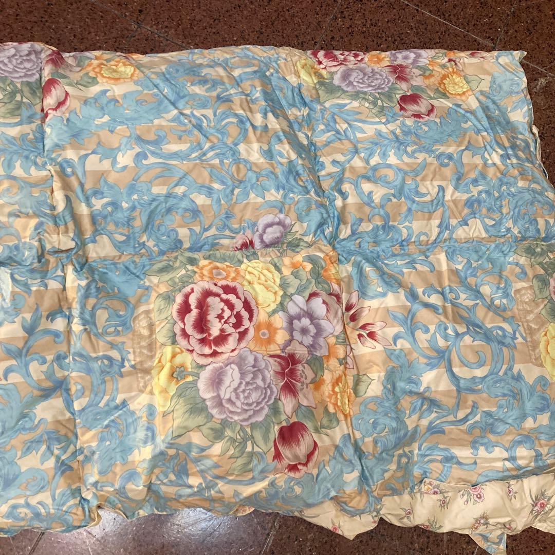 羽毛布団150x210リバーシブル柄