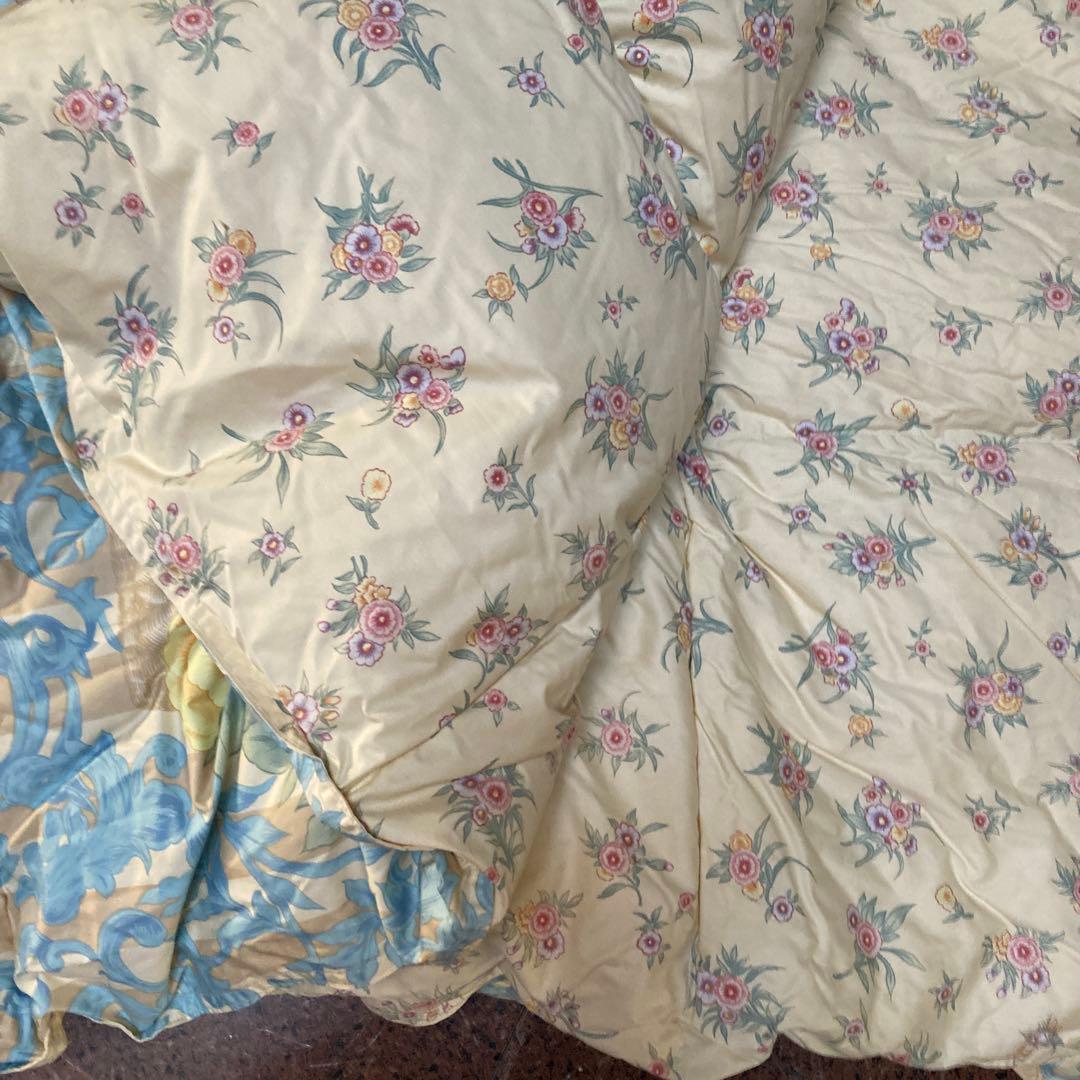 羽毛布団150x210リバーシブル柄