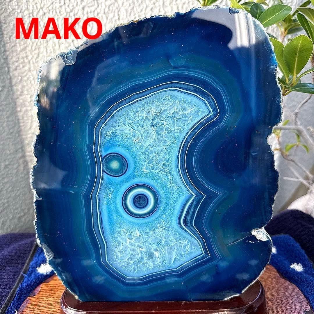 M1821☆ブルー瑪瑙原石5.0Kg☆天然石　原石☆N51010