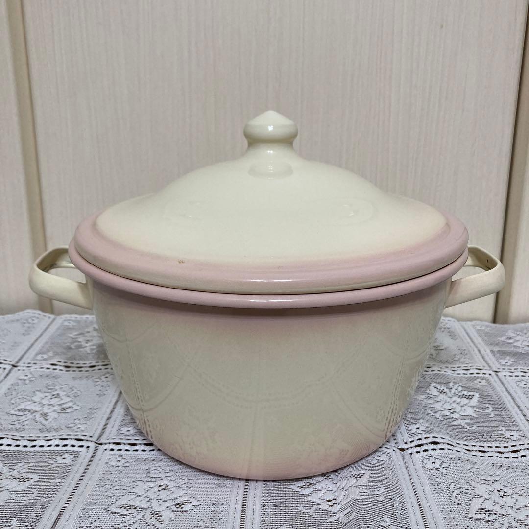 イマン　ダイアナローズ　アンティークキャセロール