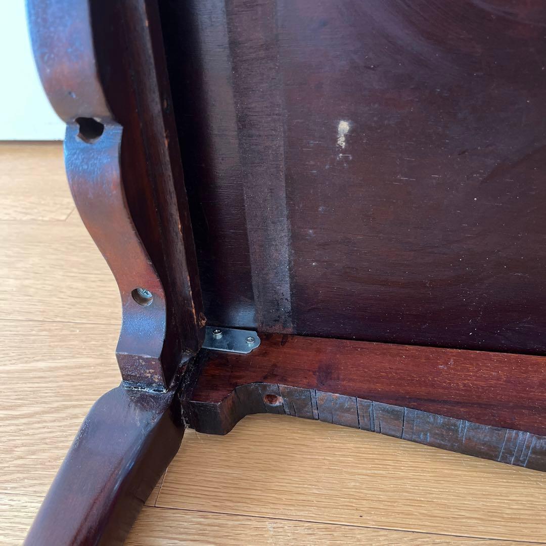 英国アンティーク　サイドテーブル　マホガニー　猫脚