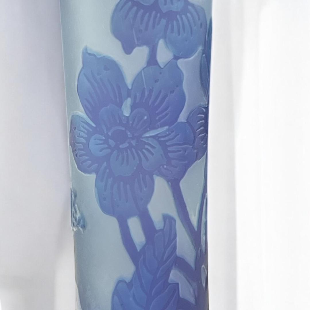 ◆証明書付◆EmileGalleエミールガレ 花瓶 21cm×9cm カメオ彫り