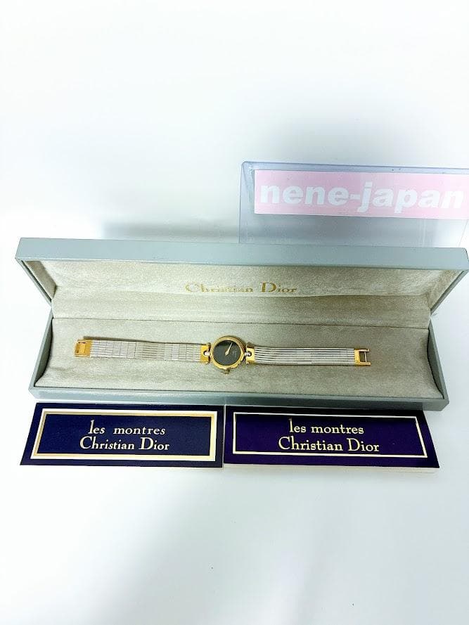 美品 Christian Dior 箱付き ブレスレットウォッチ 3025