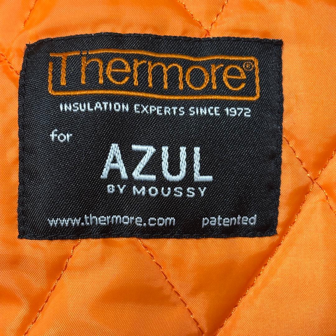 アズール バイ マウジー N-2Bフライトジャケット カーキ フード 中綿 M