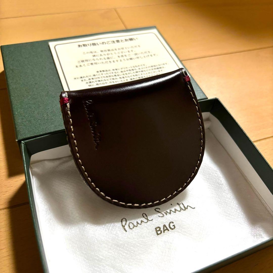 Paul Smith コードバン　馬蹄型　ケース　ダークブラウン　新品