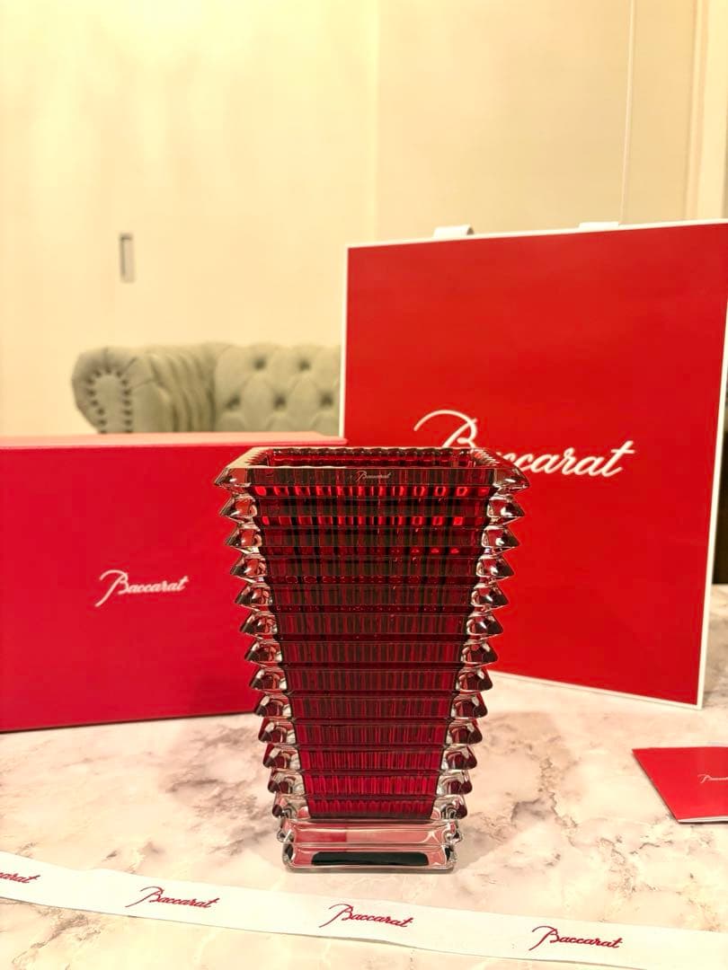 【超美品✨】バカラ 花瓶 フラワーベース レッド