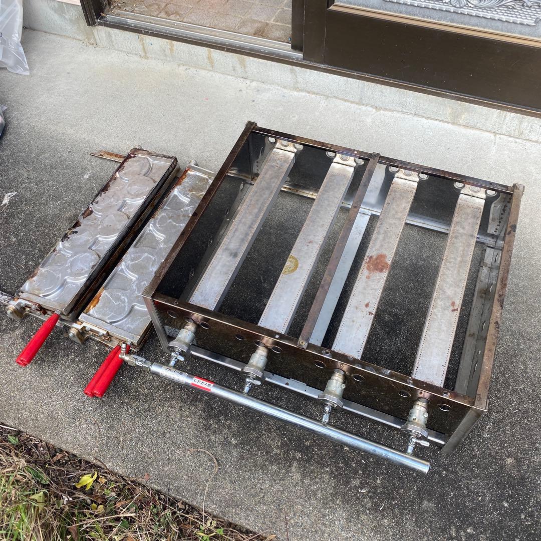 業務用 大判焼き器 蜜元研究所 LPガス 7連×2 返品可 穴78φ×30mm厚