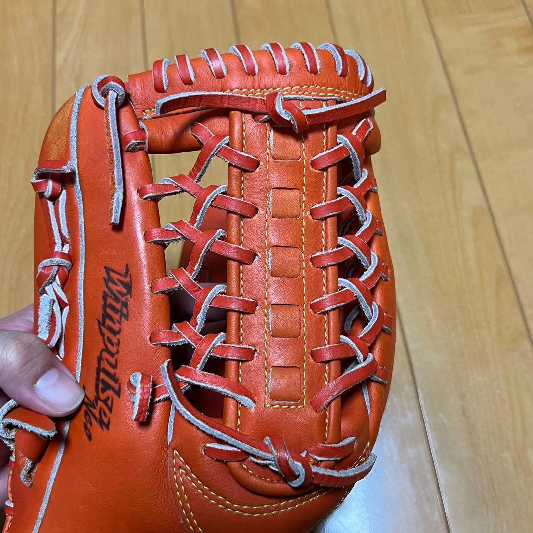 ミズノ Winpulse NEO 軟式用 グローブ 外野手用 オレンジ