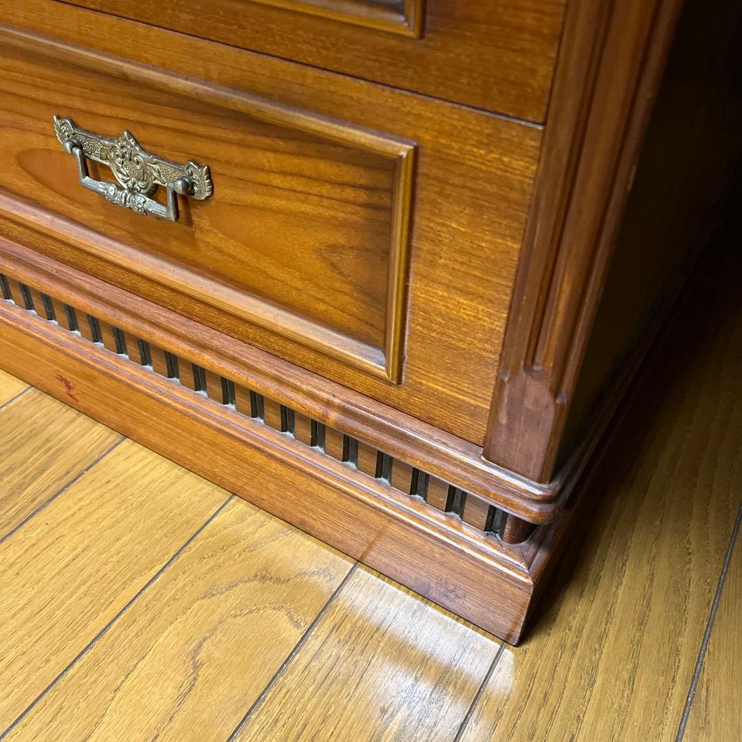 木製ブラウンクラシック調タンス