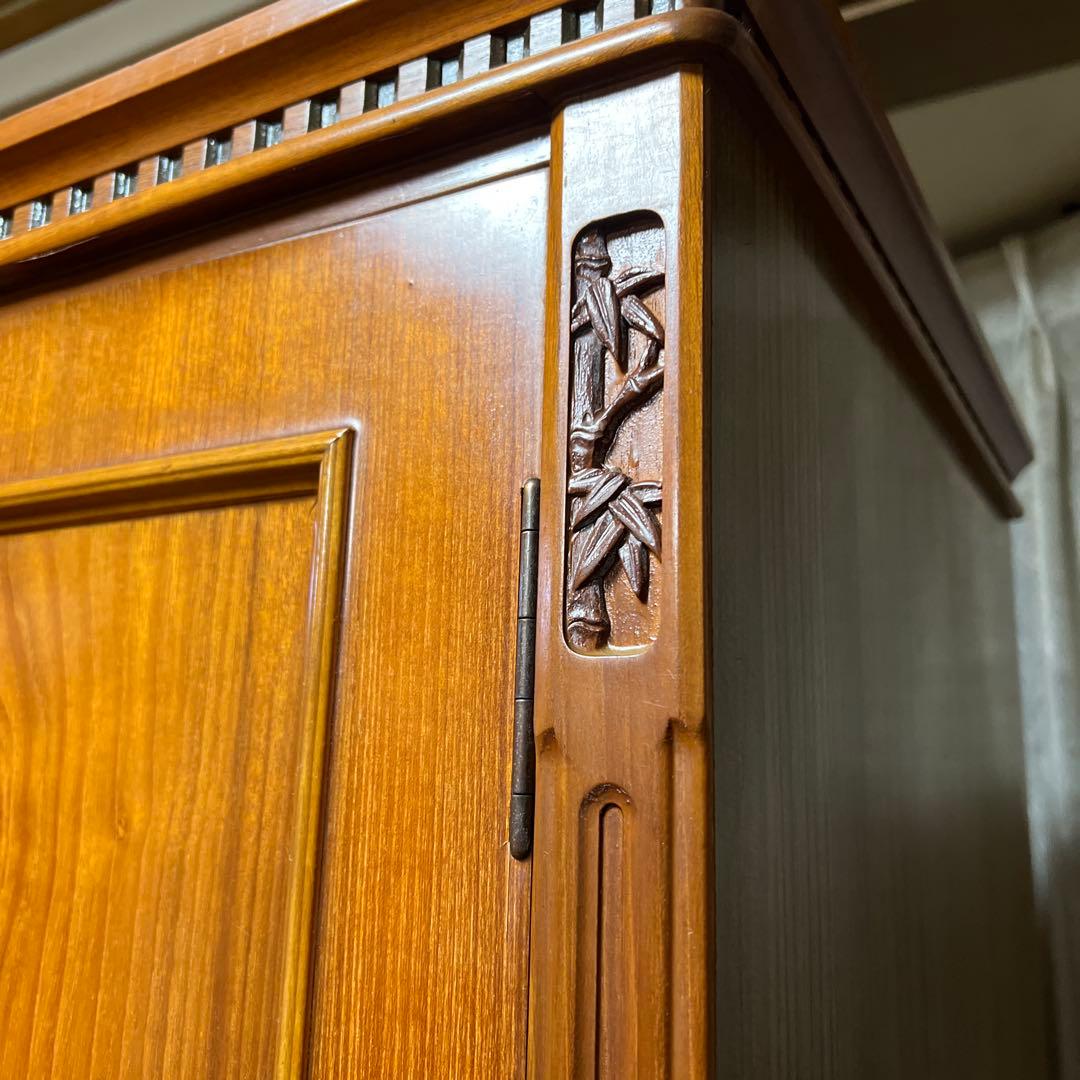 木製ブラウンクラシック調タンス