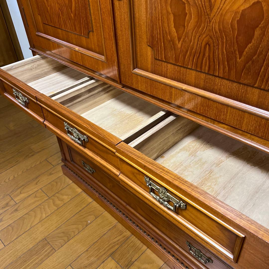 木製ブラウンクラシック調タンス