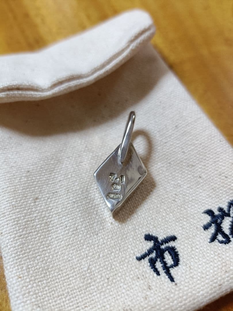 市松　ひし形ペンダ　ひし形トップ　SILVER