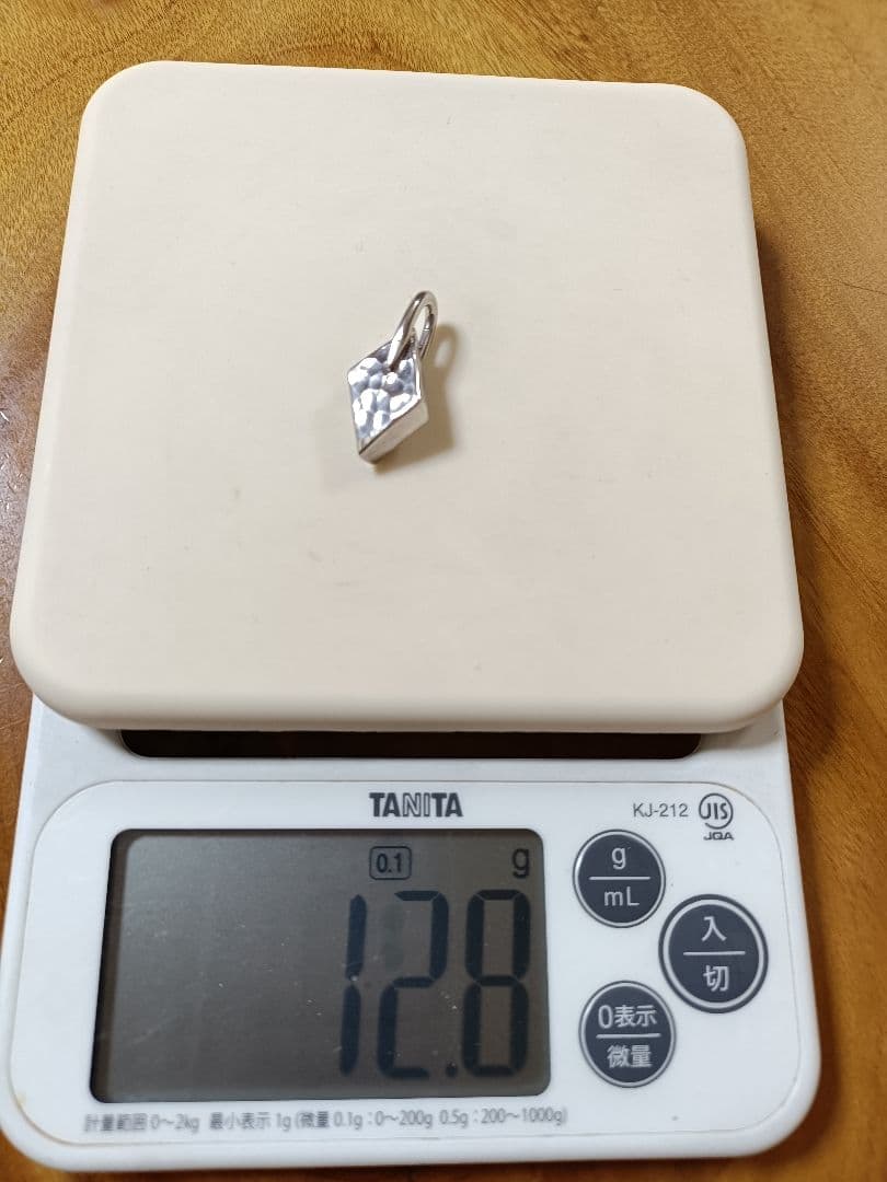 市松　ひし形ペンダ　ひし形トップ　SILVER