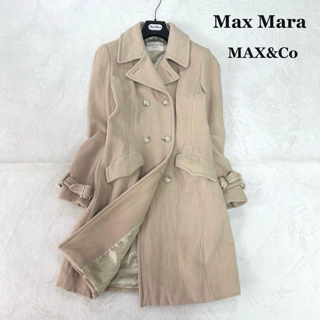 マックスマーラ　マックスアンドコー アンゴラ　ダブルコート　ベージュ　40