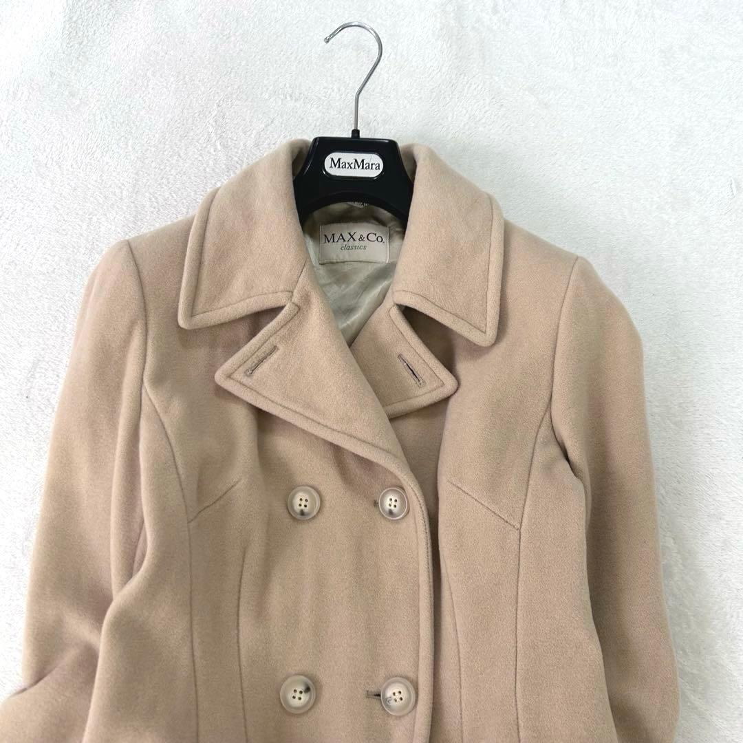 マックスマーラ　マックスアンドコー アンゴラ　ダブルコート　ベージュ　40