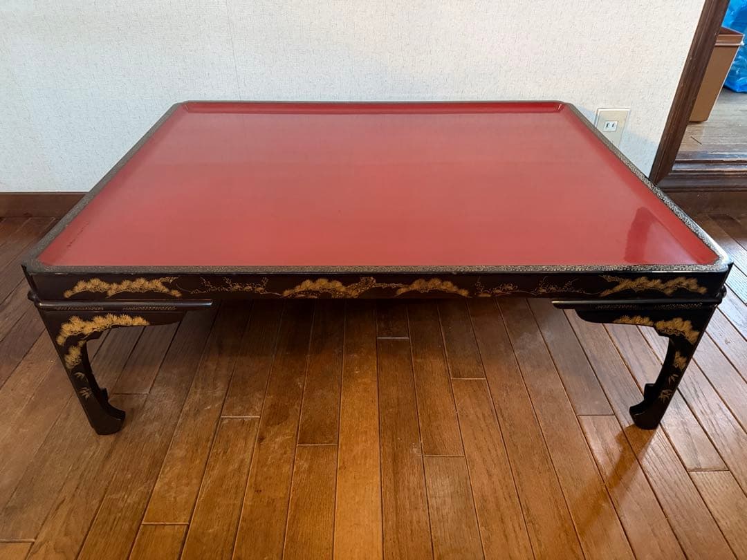 巨匠作品　豪華うるし塗？芸術美術　骨董　アンティーク　金？　うるし？座卓テーブル