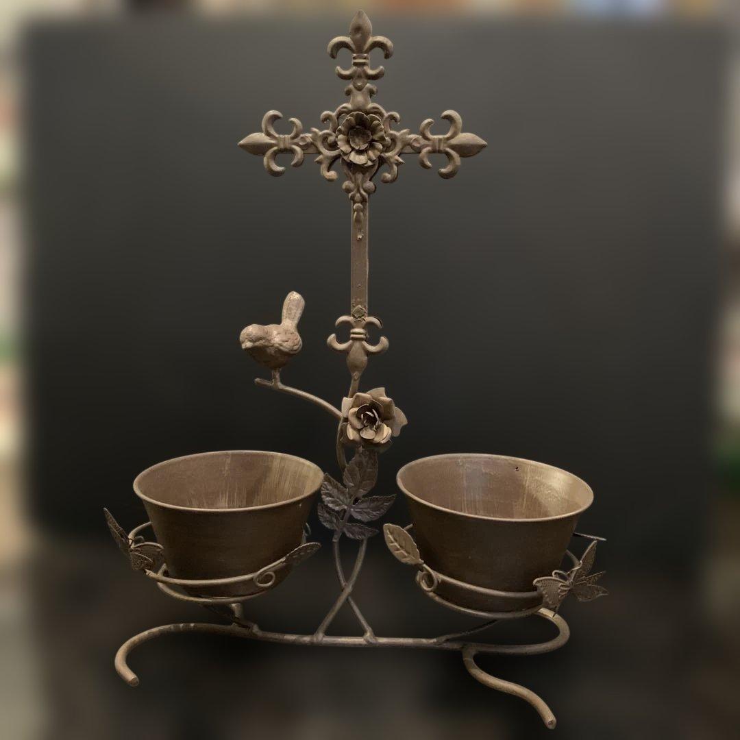 アイアン フラワーベースプランター KW-8