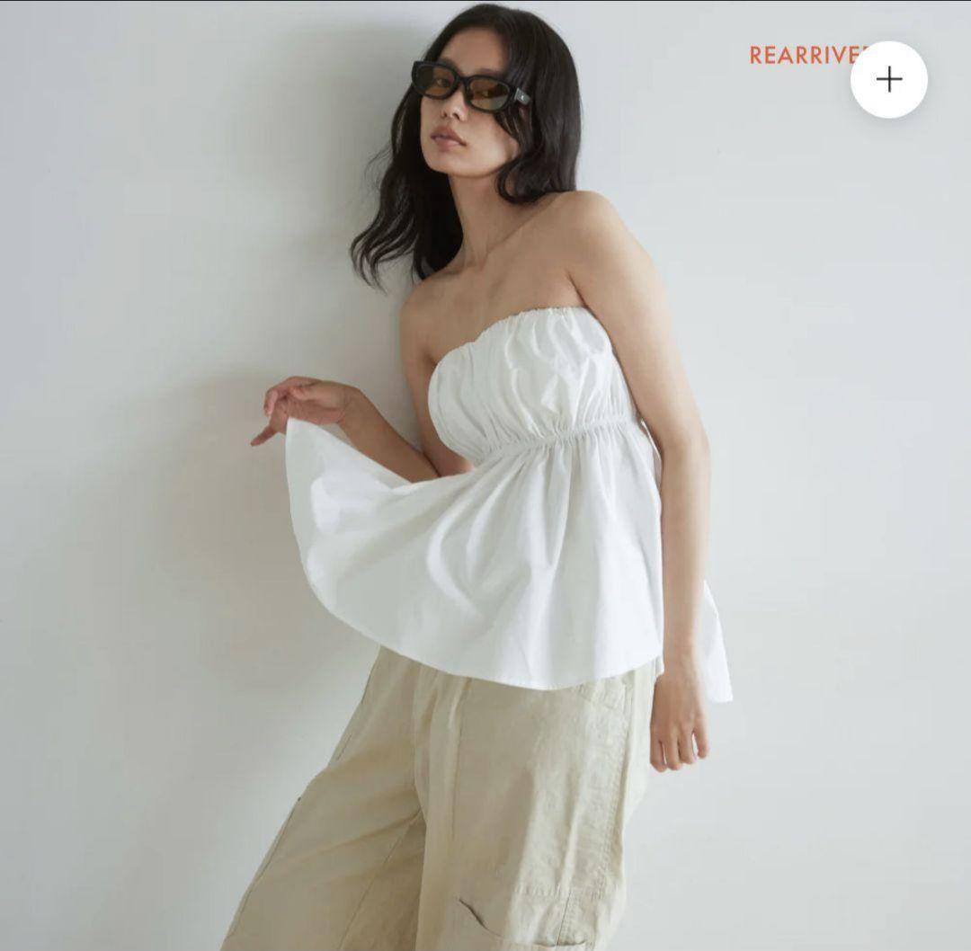 searoomlynn ウエストshapeパッドinベアトップス S ホワイト