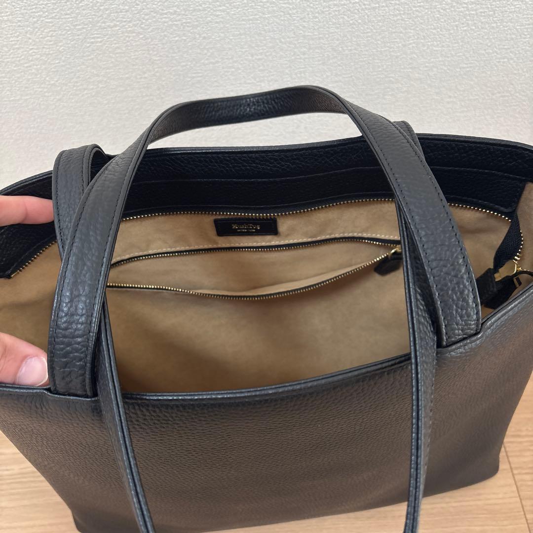 HUSH TAG 黒レザートートバッグ 姫路レザー