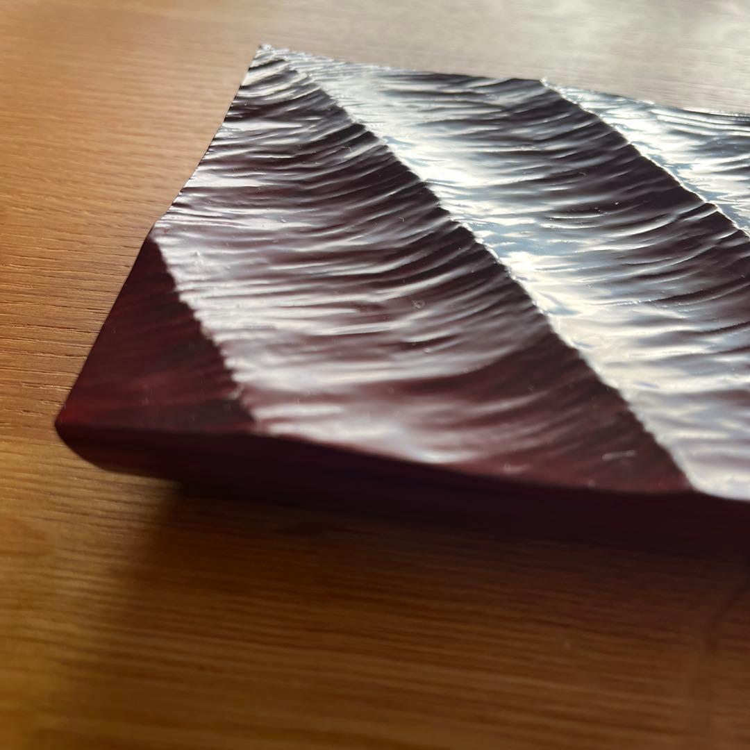 木工作家　山本美文　漆　器　波