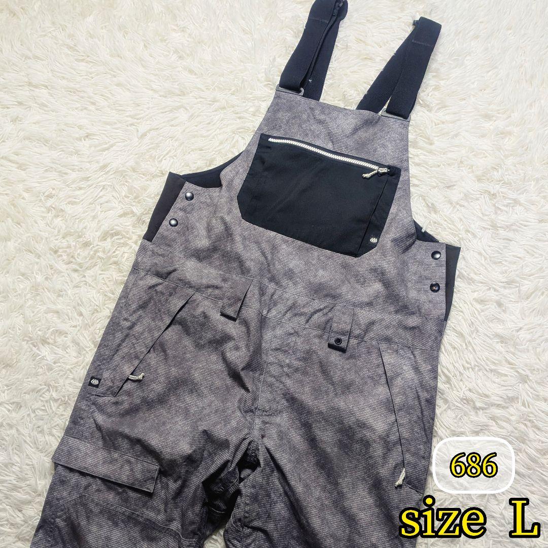 【人気✨686✨L】スキー スノー スノボ ウェア ビブパンツ