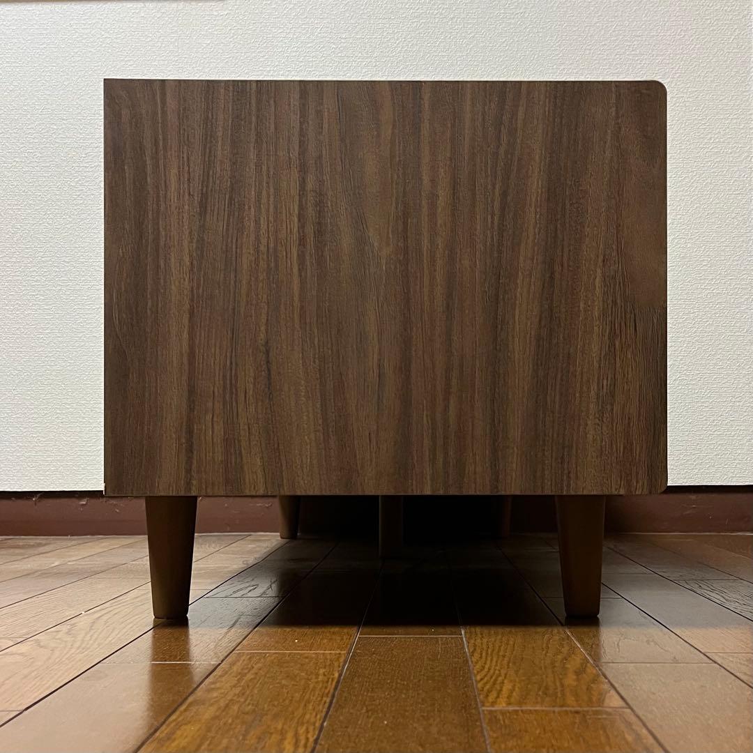 木製テレビ台 ガラス扉・収納付き 幅80 奥行き40 高さ40