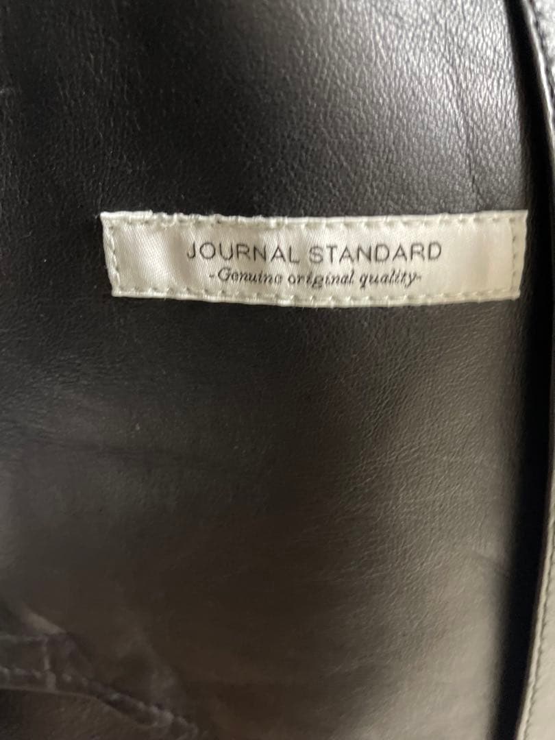 JOURNAL STANDARD ブラックレザーシングルライダースジャケット