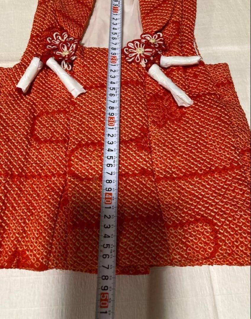 超豪華　七五三着物フルセット　着物被布長襦袢半襟付総絞り染め分け金糸3歳着物