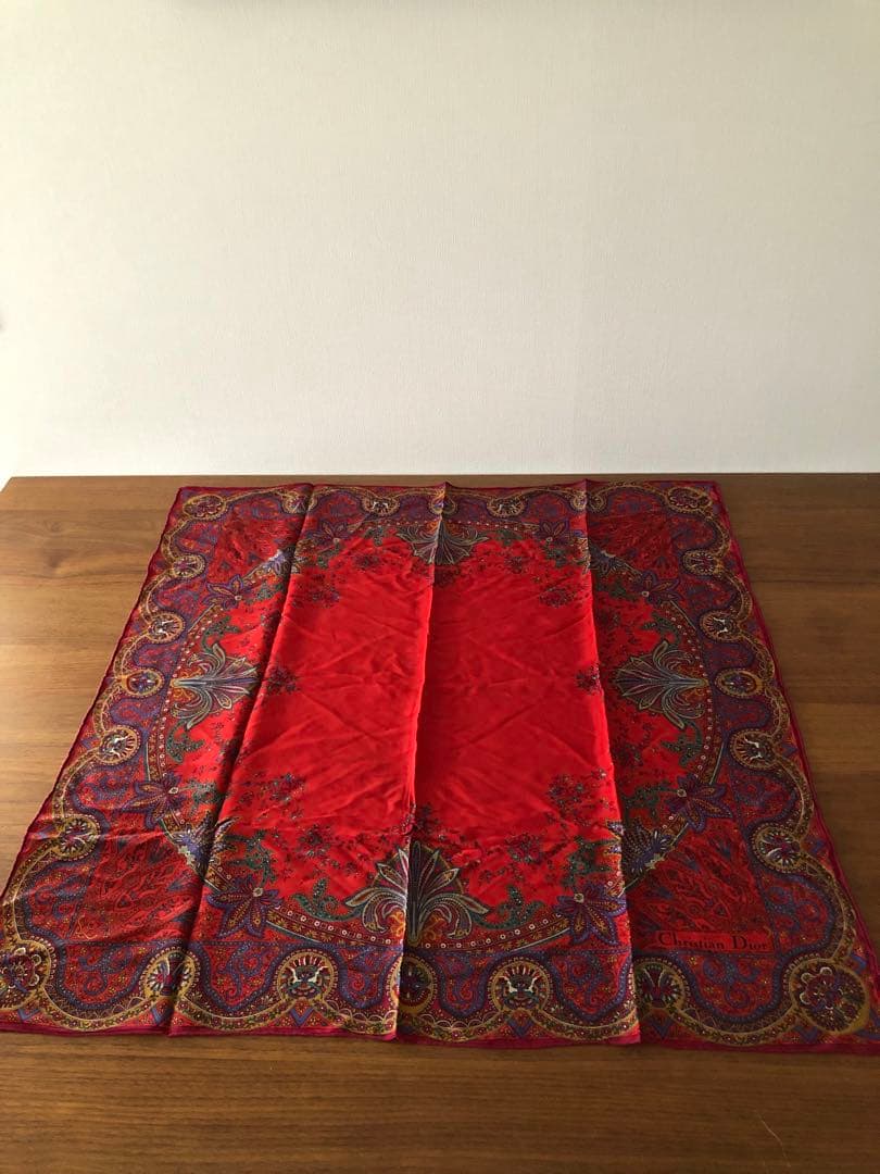 Christian Dior ディオール スカーフ ショール　シルク