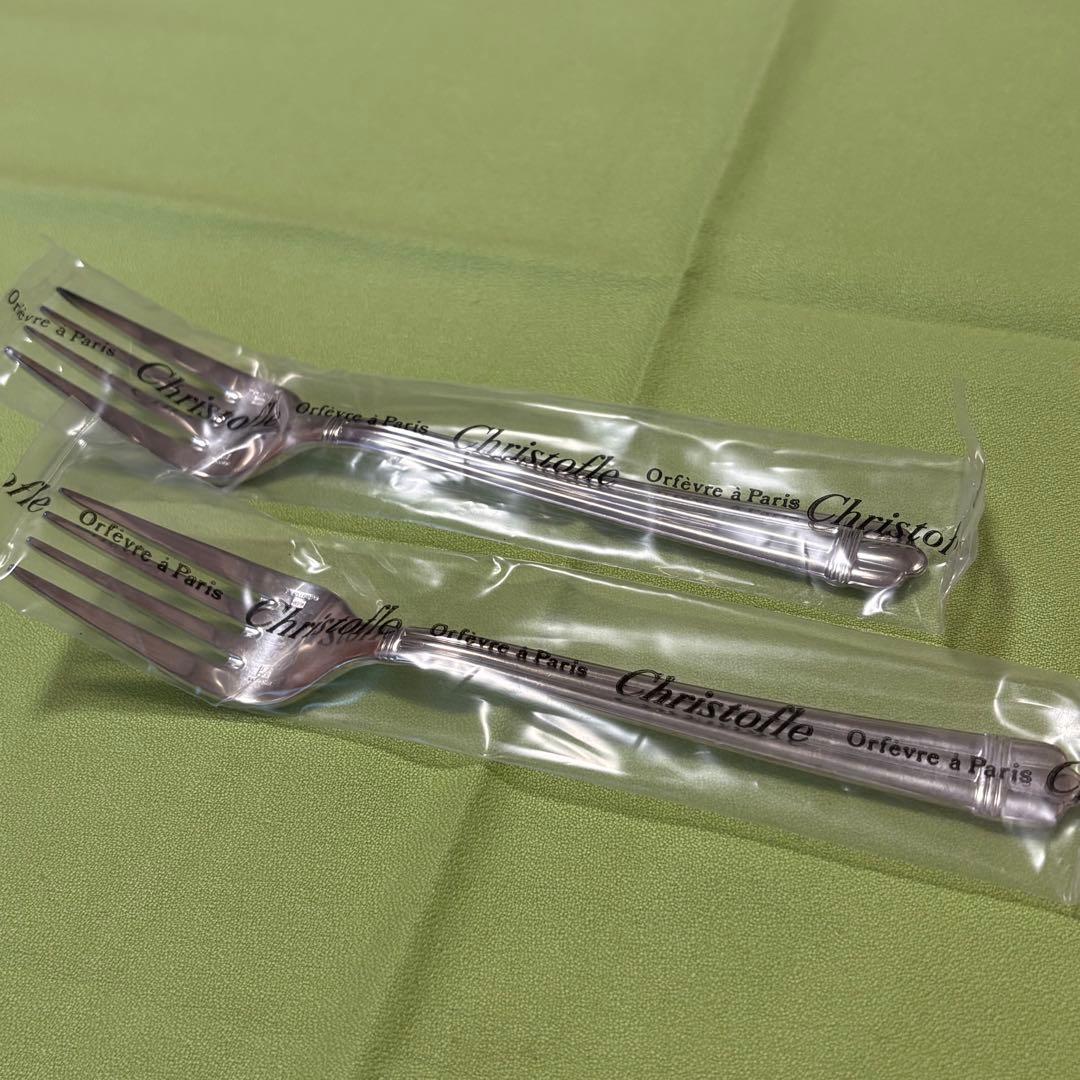 サラダフォーク 2本 christofle クリストフル アリア 未開封