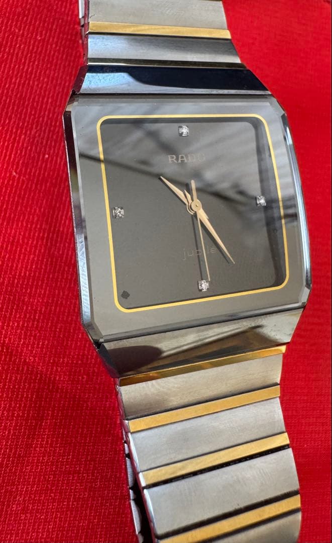 ラドー ジュビリー 4Pダイヤ メンズ クォーツ ダイヤスター　ジャンク
