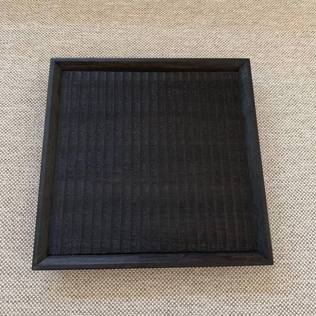 黒の木製トレイー　正方形　作家さん　トレー　希少