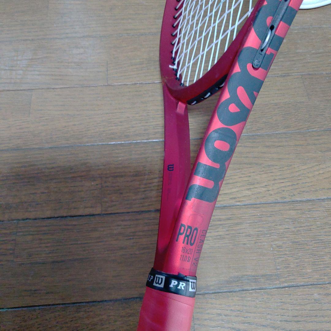 Wilson Clash Pro V2 硬式テニスラケット レッド