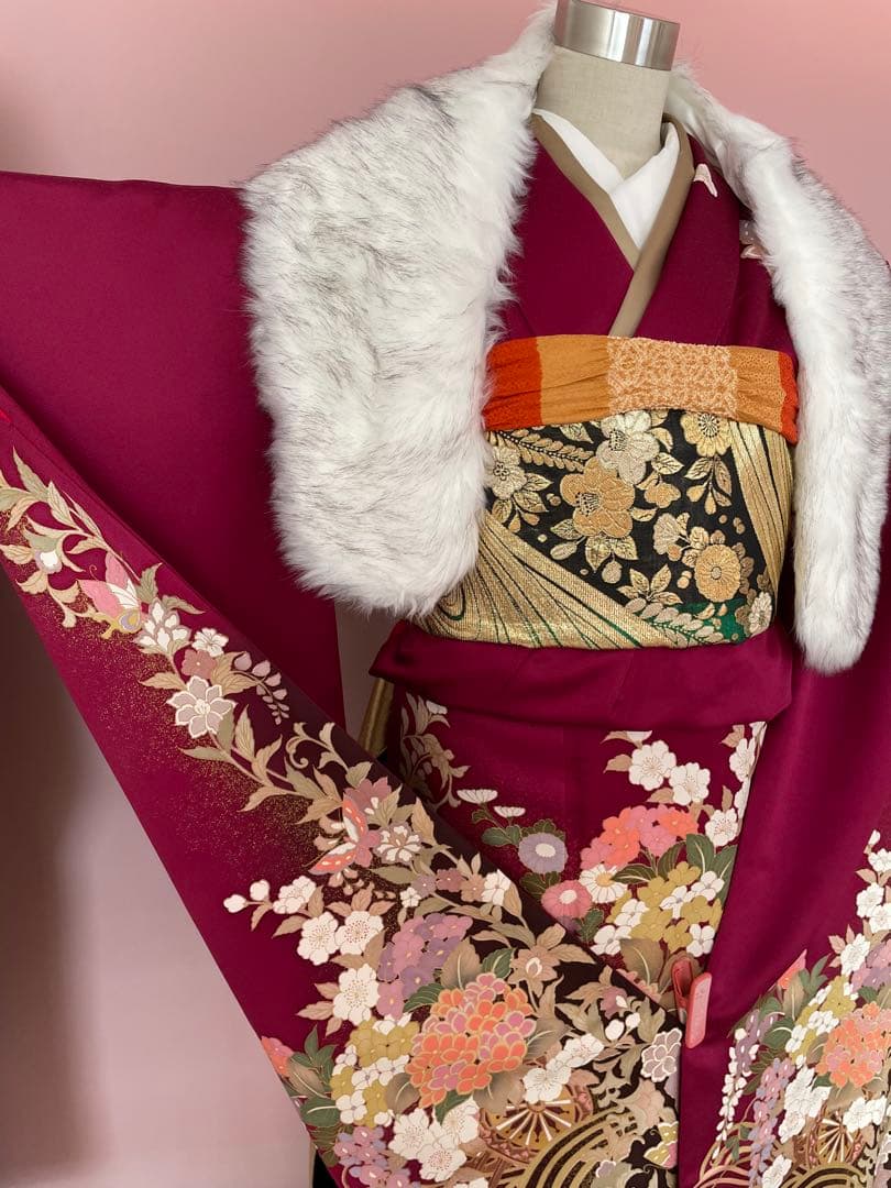 ②成人式　振袖　ふりそで　着物　振り袖フルセット可能