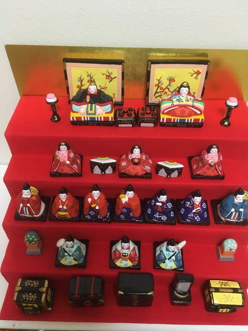 土人形　雛15人揃い　入手困難