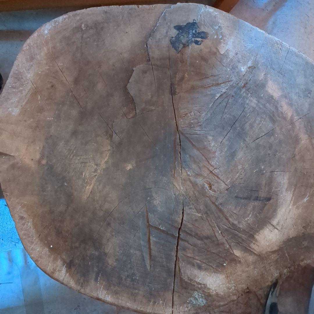 アンティーク　臼　木製　ガーデニング　インテリア　レトロ　工芸　民芸