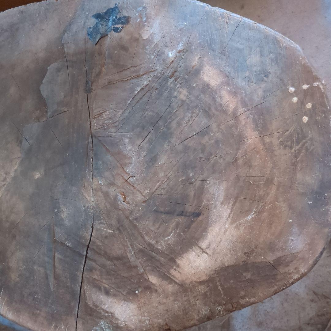 アンティーク　臼　木製　ガーデニング　インテリア　レトロ　工芸　民芸