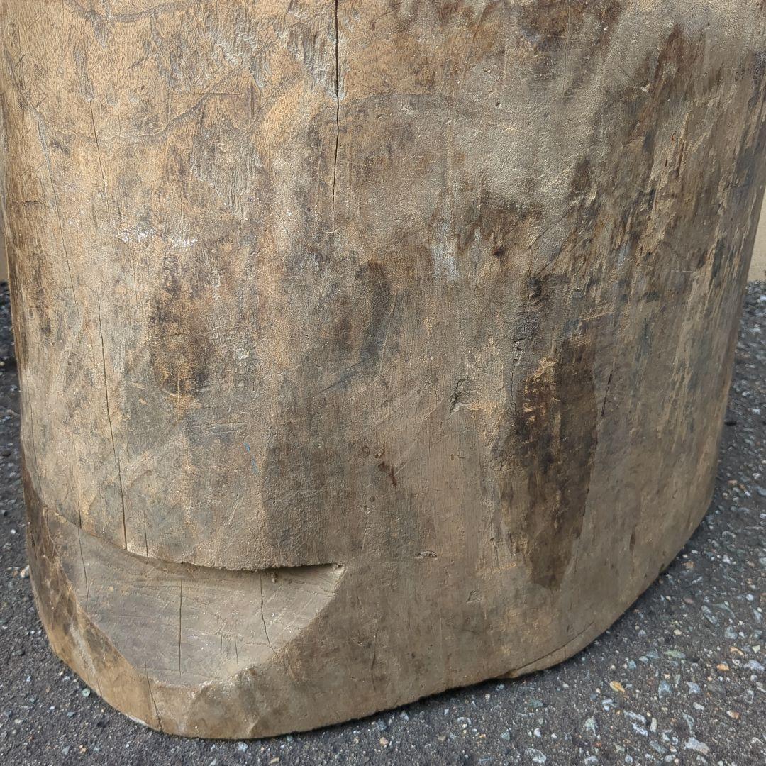 アンティーク　臼　木製　ガーデニング　インテリア　レトロ　工芸　民芸