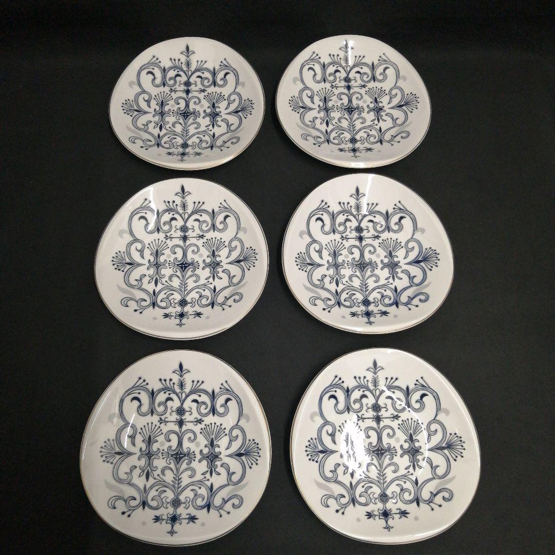 東洋陶器　Toyotoki chandelier ケーキ皿　6枚セット昭和レトロ